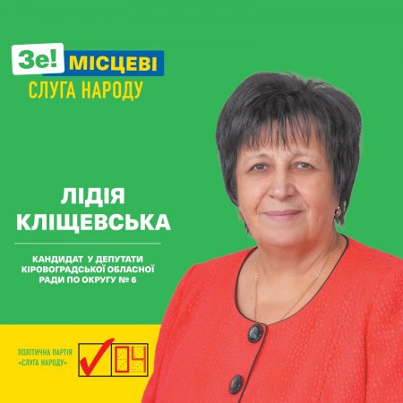 Кандидитка у депутати Кіровоградської обласної ради